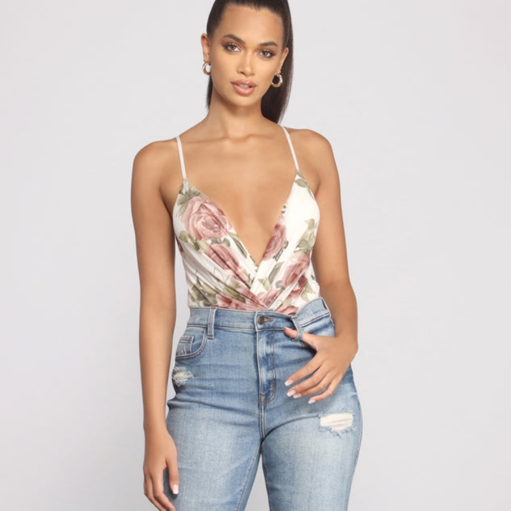 Windsor All My Love Floral Mesh Bodysuit
